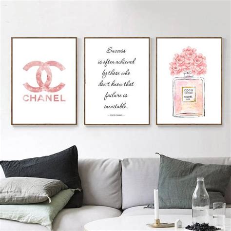 chanel wall art pink|chanel inspired wall art.